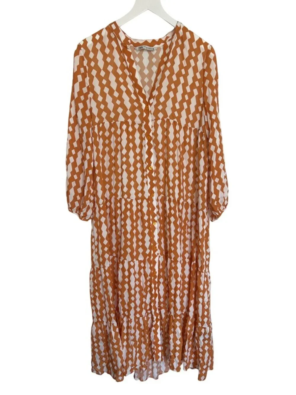 Zara Geo Print Midi Dress - Picture 2 of 4